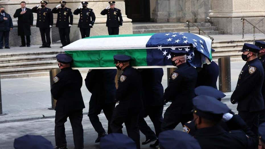 NYC funeral for officer Wilbert Mora begins hours after 6th NYPD cop shot this year