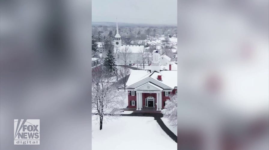 Winter weather covers Massachusetts town in beautiful scene