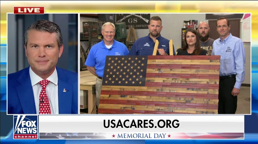 Veteran-owned flag company displays new wooden flag