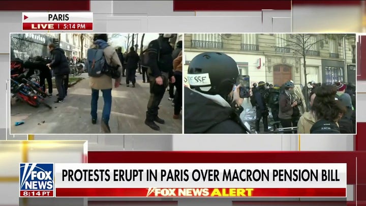 French President Macron visits China's Xi while Paris erupts in protests