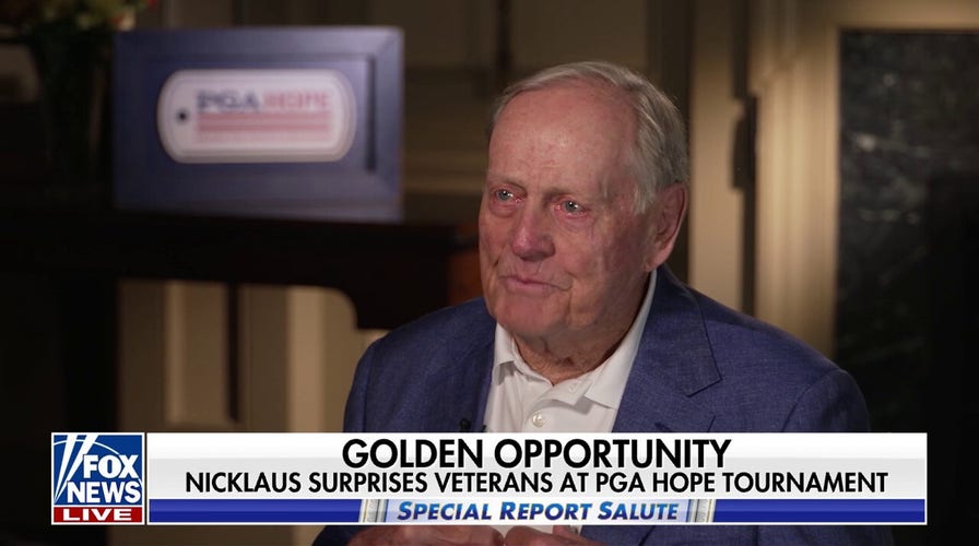 Golf legend Jack Nicklaus surprises veterans at PGA HOPE tournament