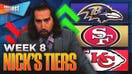 Chiefs have ‘obvious concerns’, Ravens ‘on the brink’, Who is atop Nick’s Week 8 Tiers? | FTF