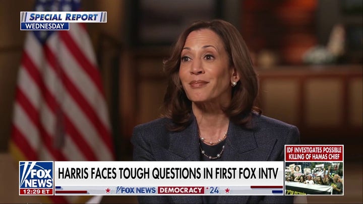Harris arrived late to Bret Baier interview, aides waved to wrap up