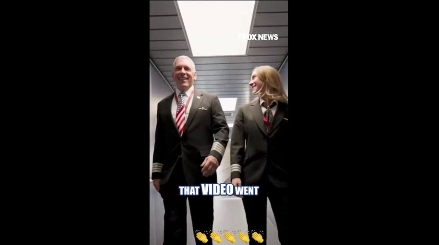 Pilot's daughter surprises her dad with emotional message on his last flight