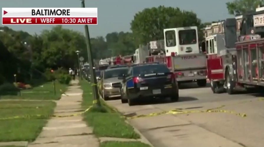 Major explosion destroys homes in residential area in Baltimore, first responders on the scene