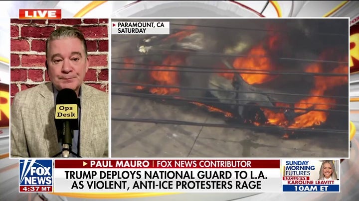 National guard deployed by Trump in LA as protesters clash with ICE