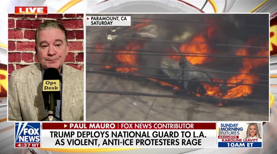 National guard deployed by Trump in LA as protesters clash with ICE