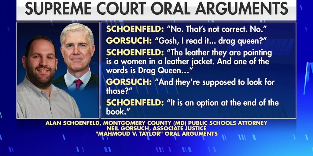 Supreme Court Justice Gorsuch and lawyer for Maryland school district have exchange over children's LGBTQ storybook