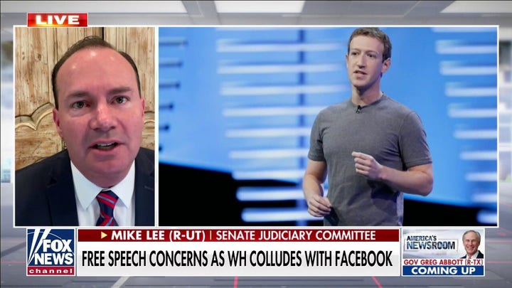 White House flagging Facebook COVID posts ‘looks like 1st amendment violation’: Lee