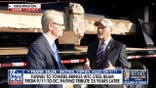 World Trade Center steel beam arrives at the White House for 9/11 tribute