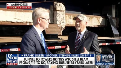 World Trade Center steel beam arrives at the White House for 9/11 tribute