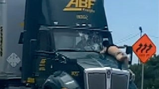 Warning, graphic language: Florida man rides 18-wheeler hood on highway - Fox News