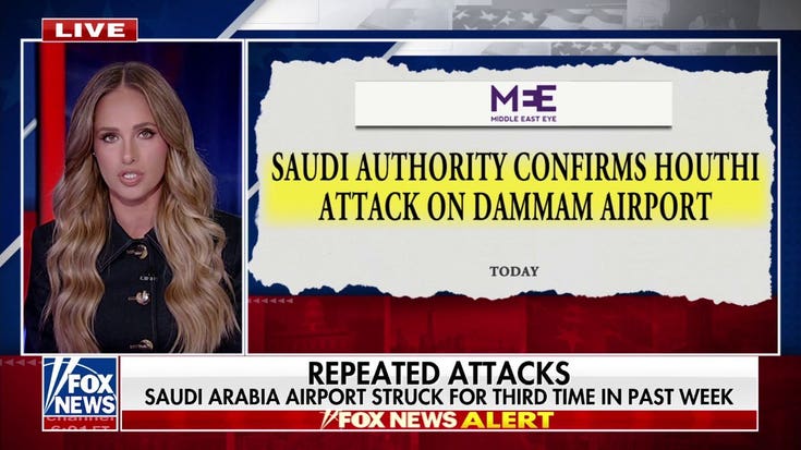 Saudi Arabia confirms third attack on major airport after Houthis claim responsibility