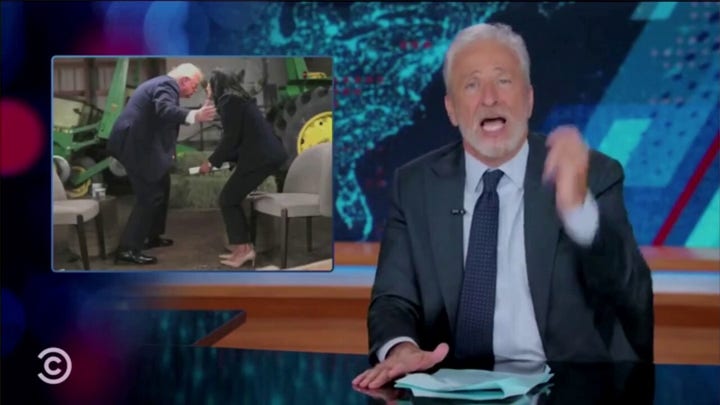 Jon Stewart mocks Kristen Welker's response to President Trump ending interview