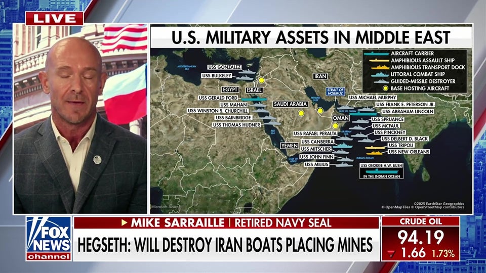 3 US aircraft carriers in the Middle East: CENTCOM