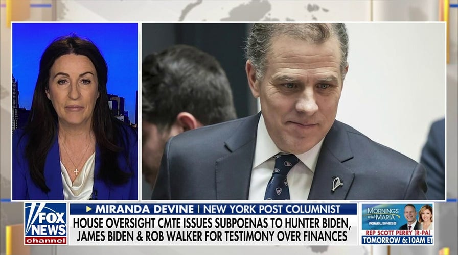 Hunter, James Biden subpoenas 'notching' House investigation up to 'a very aggressive level': Miranda Devine