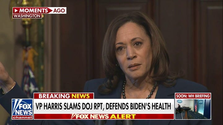 Kamala Harris blasts special counsel report: 'Clearly politically motivated'
