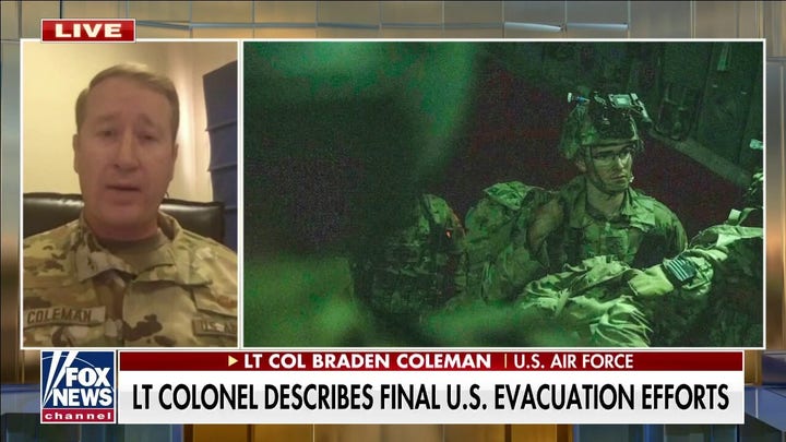 Lt. Col. Coleman on Afghanistan exit: Flight out of Kabul 'unlike anything I've ever seen'