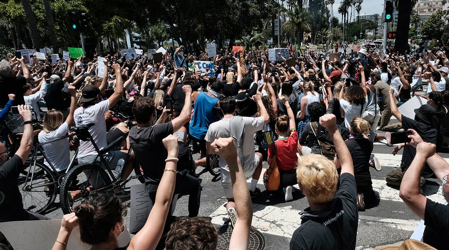 Peaceful protests give way to violence in California cities