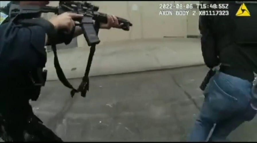 San Francisco Police bodycam shows man firing prop gun at officers