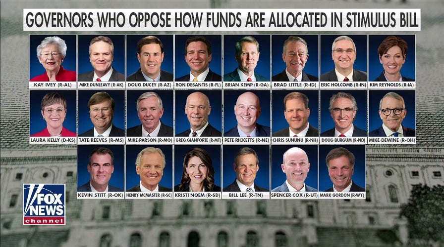 22 governors object to allocation of stimulus money based on unemployment