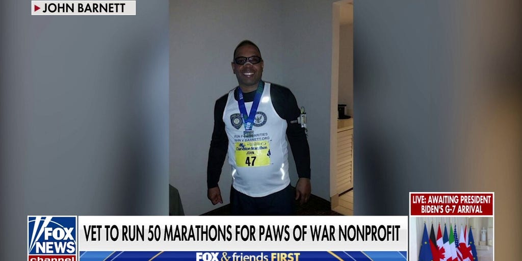 Navy veteran running across America for organization that helps rescue and train service dogs
