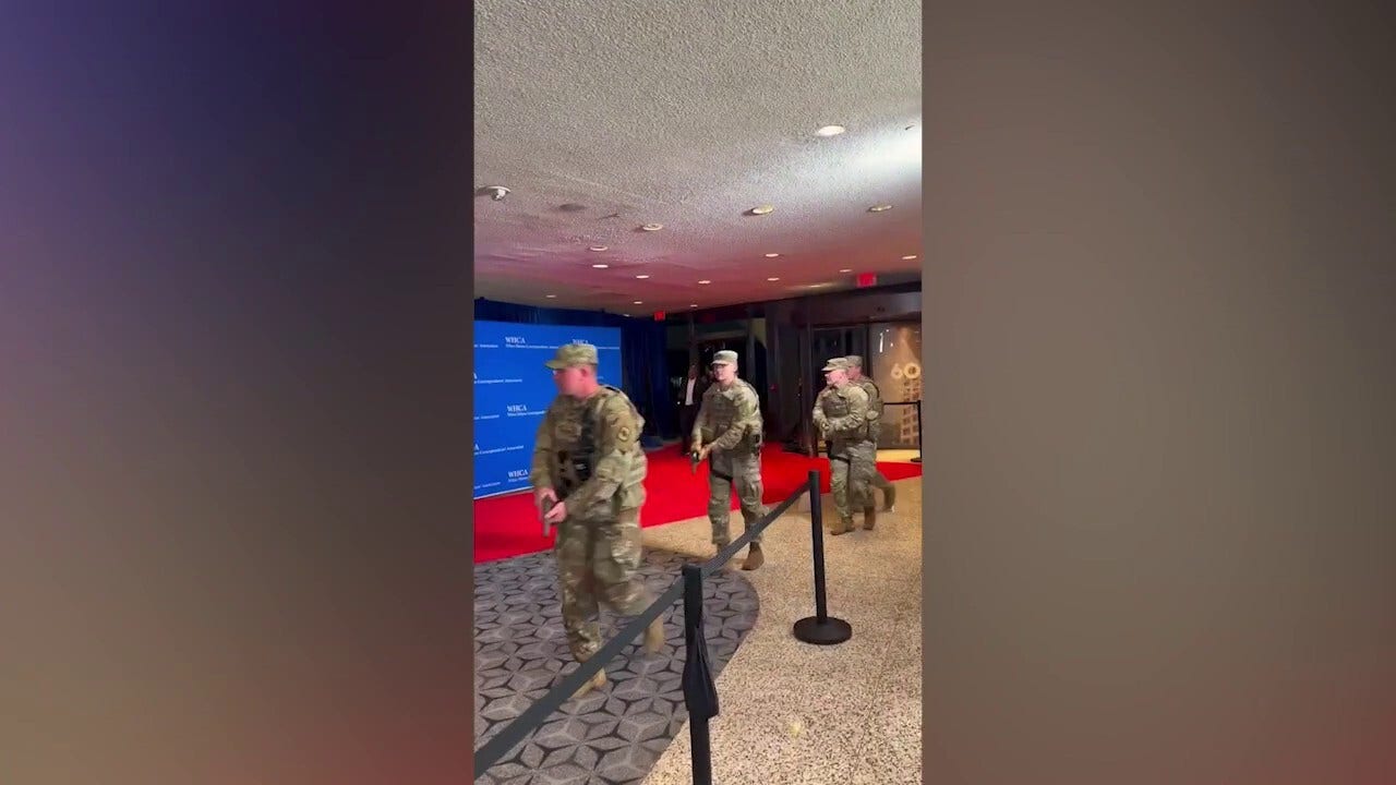 Video shows chaos after gunman opens fire outside White House Correspondents' Dinner