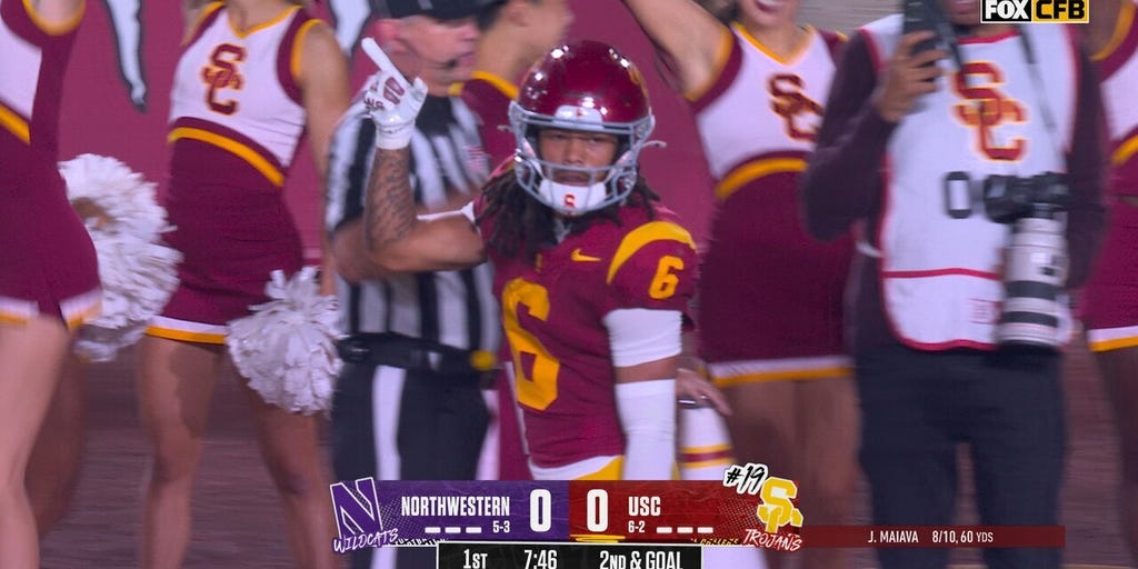 Jayden Maiava finds Makai Lemon for a 7-yard TD, giving USC early lead over Wildcats