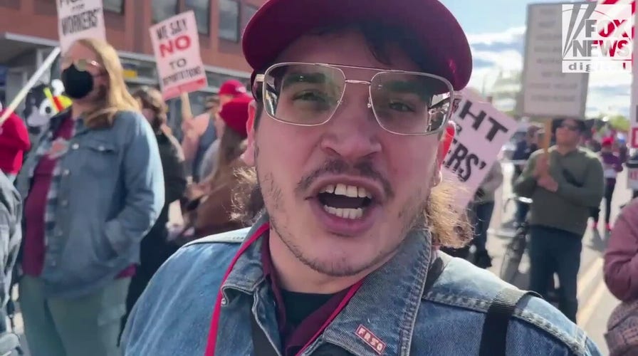 Demonstrator says he's pro-billionaires — if they support far-left agenda