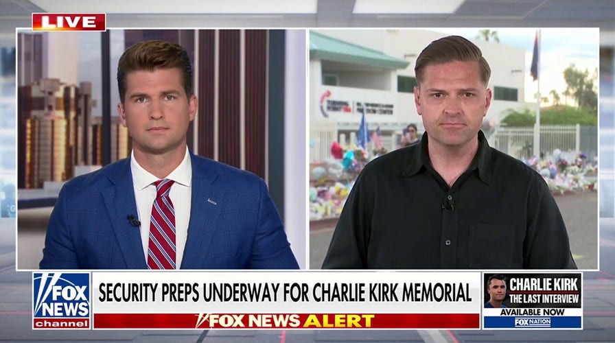 Security preparations underway for Charlie Kirk memorial in Arizona