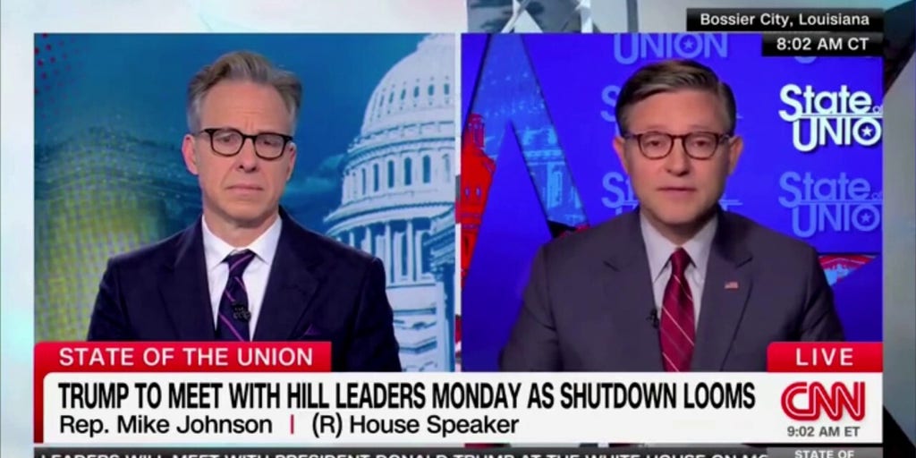 House Speaker Mike Johnson calls on Democrats to follow 'common sense' as shutdown looms