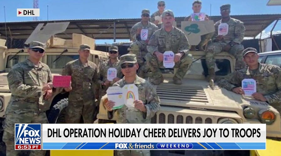 Delivery company delivers trees to deployed troops