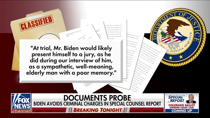 Biden reacts to the conclusion of the Biden classified documents probe