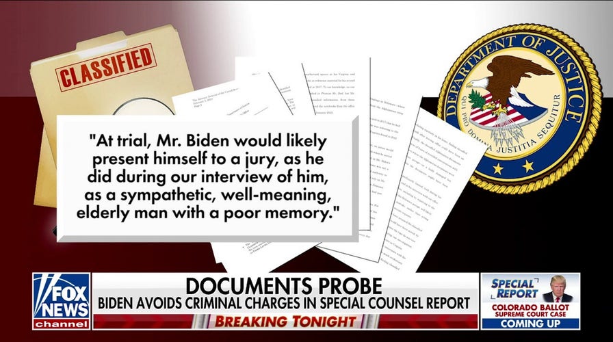 Biden reacts to the conclusion of the Biden classified documents probe