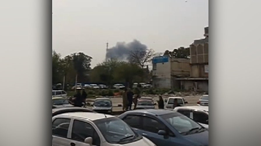 Smoke seen rising from Pakistani Air Force jet crash