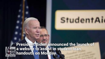 Biden spells out website URL during announcement