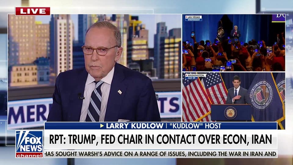 Larry Kudlow unpacks reports on Trump-Warsh ties
