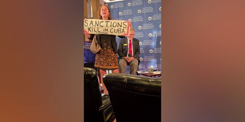 CodePink activist disrupts Cuba national security panel, gets escorted out