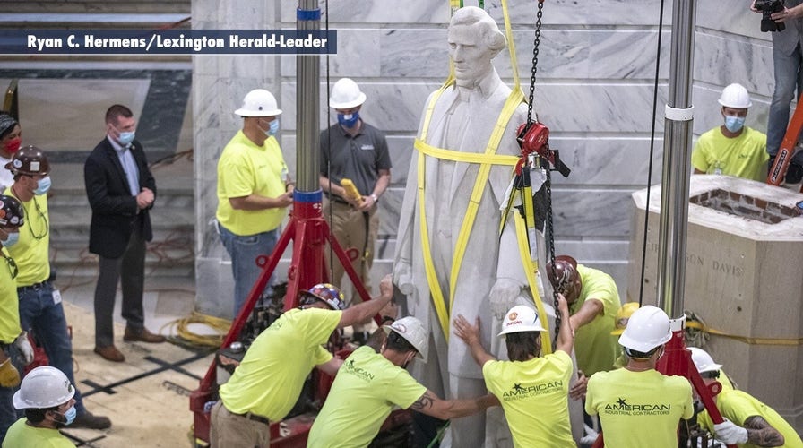 Confederate statues removed in Virginia, Kentucky following George Floyd's death