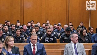NYPD officers show solidarity for fallen officer by attending suspect's arraignment in Queens Court - Fox News