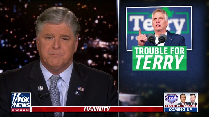 Trouble for Terry? Hannity warns Virginia Democrat of Biden's effect on campaign