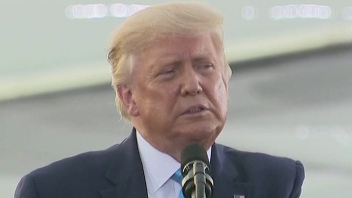 President Trump says Joe Biden is trying to change his message because he's 'dropping like a rock in water'