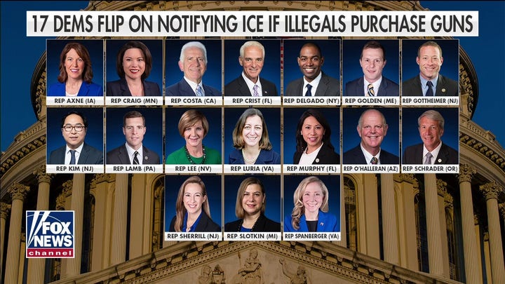 17 Dems flip on notifying ICE if illegal immigrants purchase guns