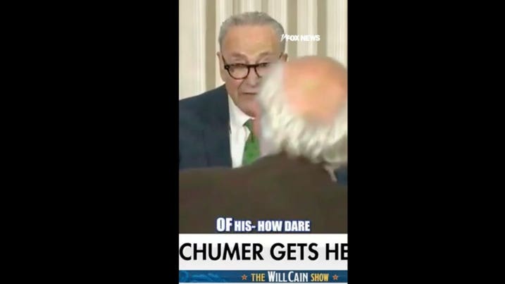 WATCH: Chuck Schumer heckled during press conference