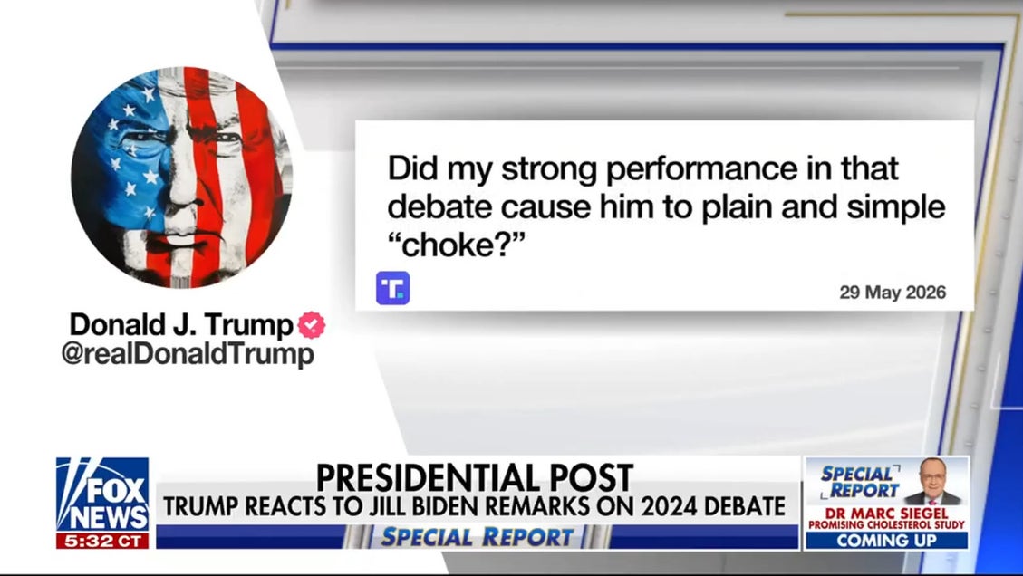 Trump questions whether his ‘strong performance’ in 2024 debate made Biden choke