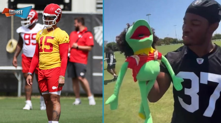Raiders troll Patrick Mahomes with Kermit the Frog puppet | First Things First