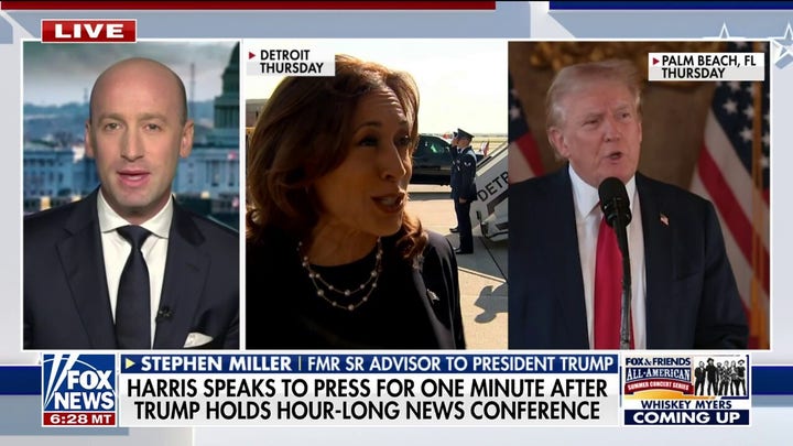 Miller: Kamala Harris cannot be president if she cant do a news conference