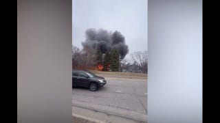 Home is engulfed successful  flames pursuing  a level   clang  - Fox News