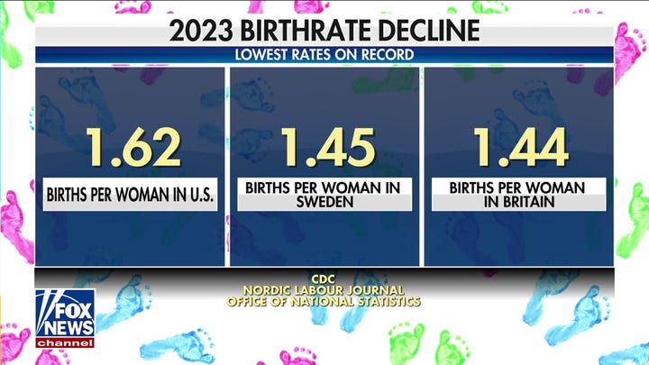 US birthrate falls to record low, sparking concerns 