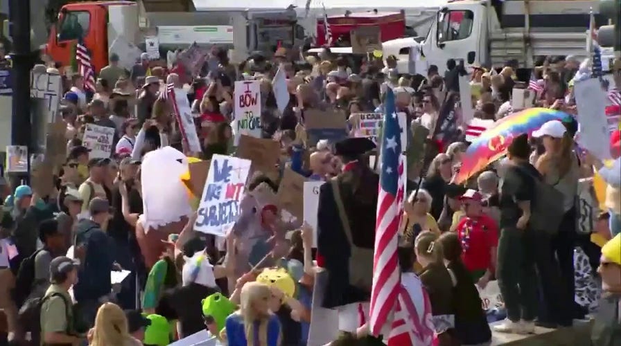 Thousands gather for 'No Kings' protest in Washington, DC
